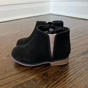 Cat & Jack Black Glitter Kids Boots